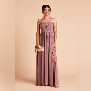 Birdy Grey Grace dress Dark Mauve Multi-way with Side Slit chiffon material SM